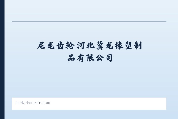 尼龙齿轮|河北冀龙橡塑制品有限公司 列表图