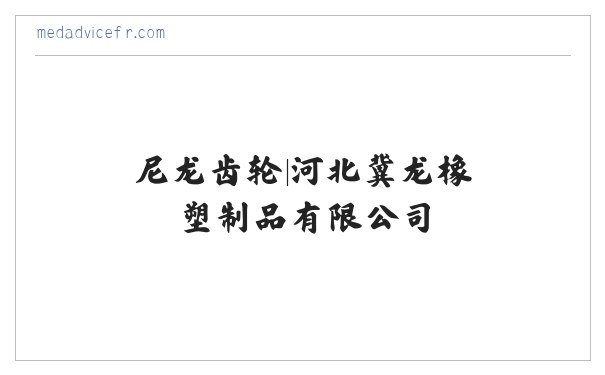 尼龙齿轮|河北冀龙橡塑制品有限公司 缩略图